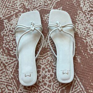 Marc Fisher LTD Monty Sandal - White Leather